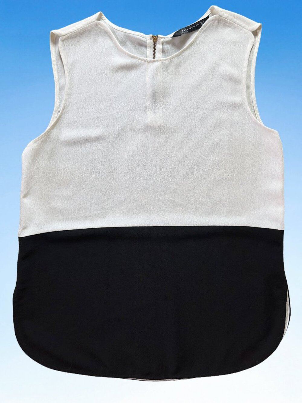 Zara Colorblock Sleeveless Blouse, Perfect Condition, Sz S